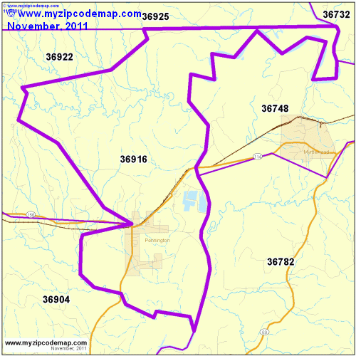 map of 36916