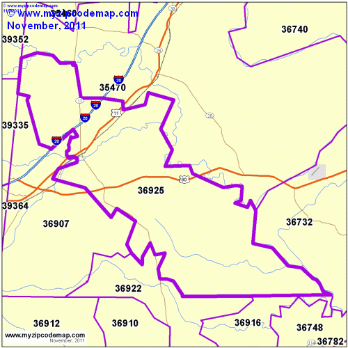 map of 36925