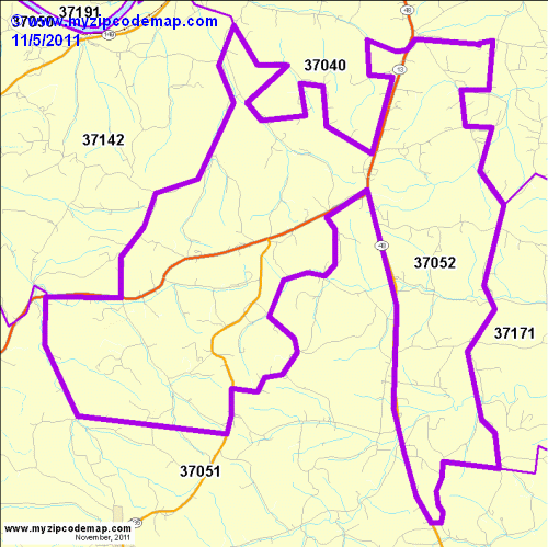 map of 37052