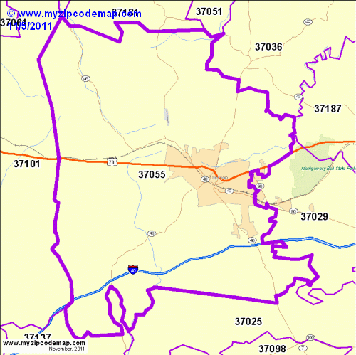 map of 37055