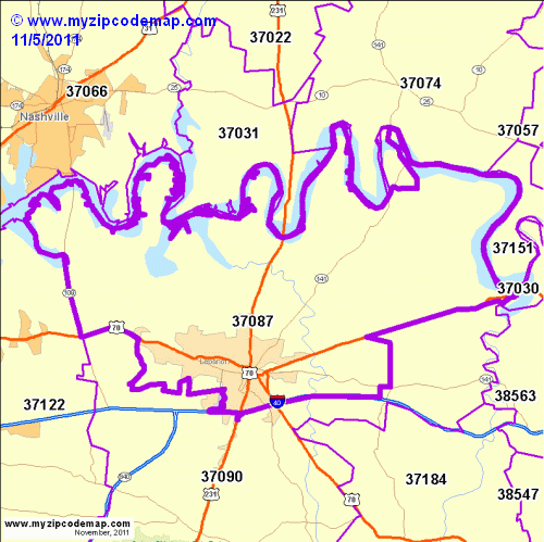 map of 37087