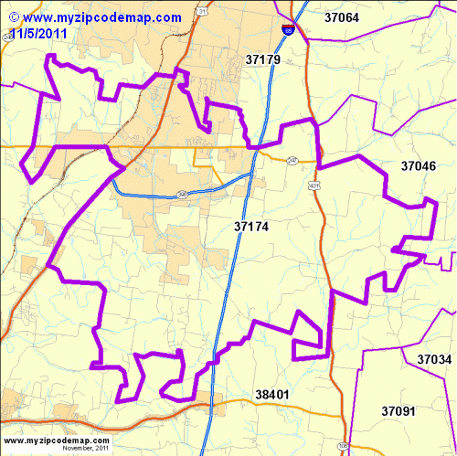 map of 37174