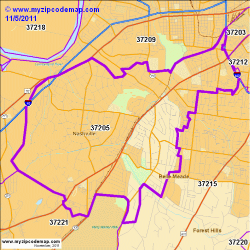 map of 37205