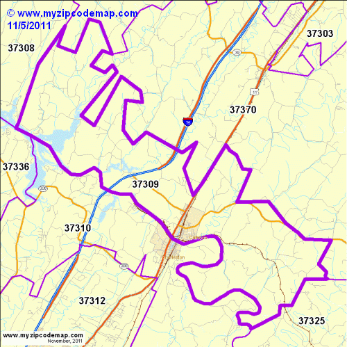 map of 37309