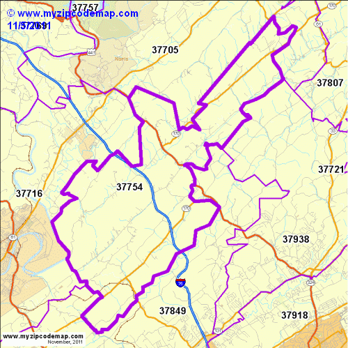 map of 37754