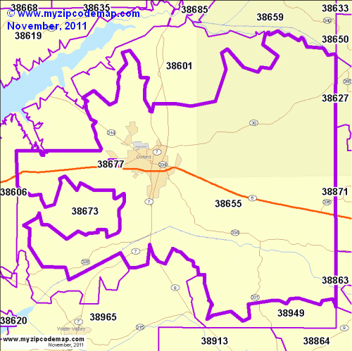 map of 38655