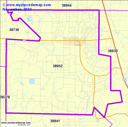 map of 38952