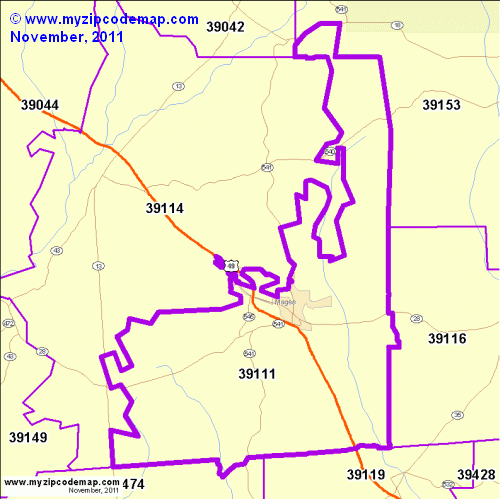 map of 39111