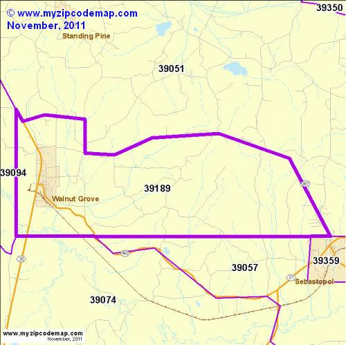 map of 39189