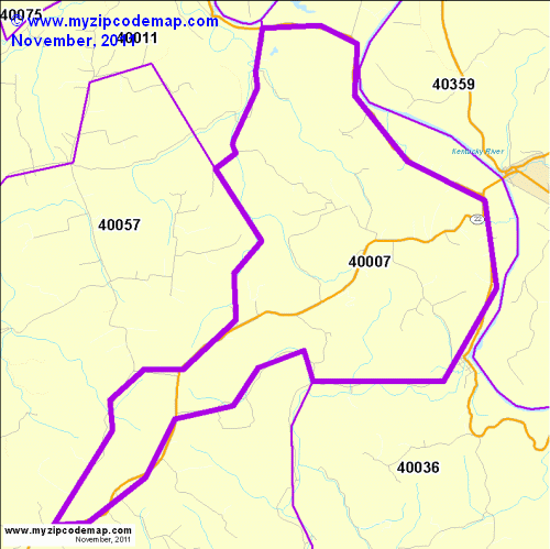 map of 40007