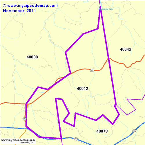 map of 40012