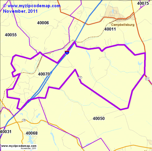 map of 40070