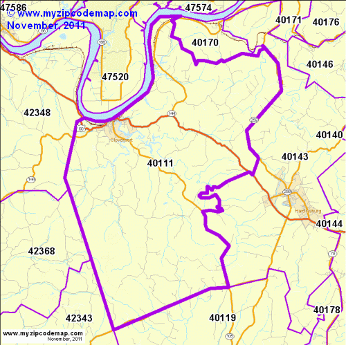 map of 40111