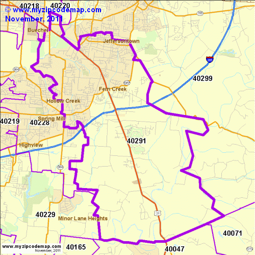 map of 40291