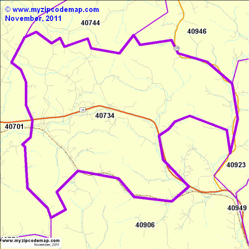 map of 40734