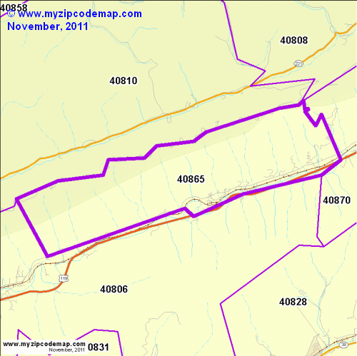 map of 40865
