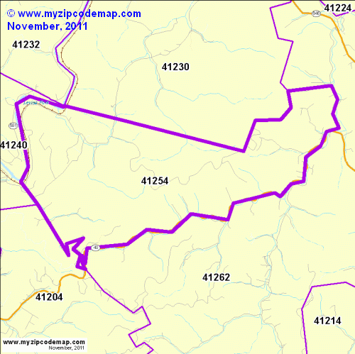 map of 41254