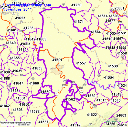 map of 41501