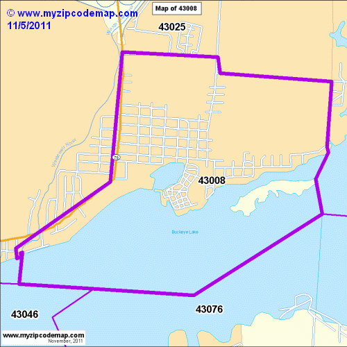 map of 43008