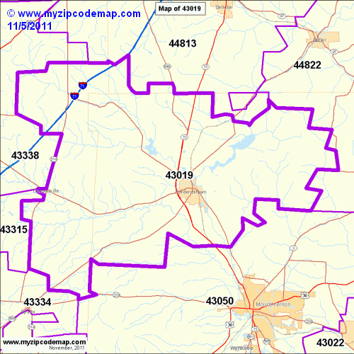 map of 43019