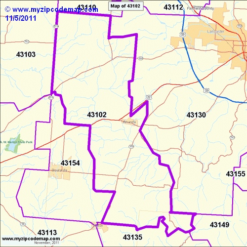 map of 43102