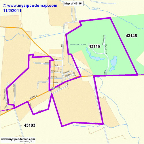 map of 43116