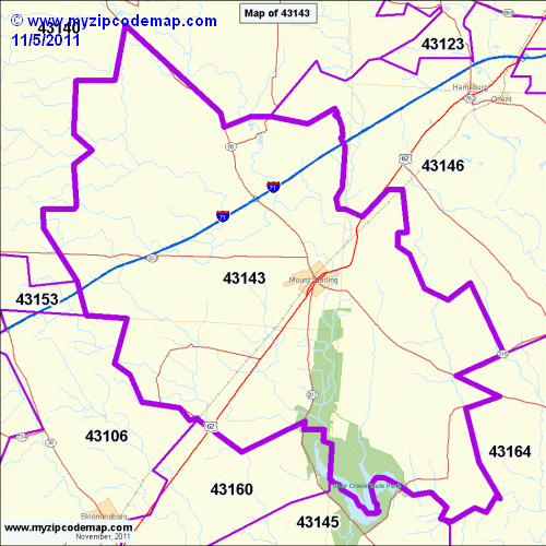map of 43143