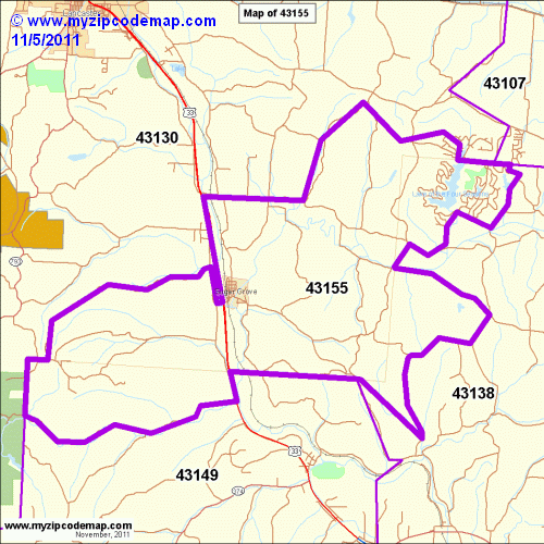 map of 43155
