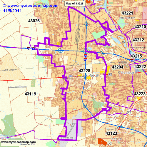 map of 43228