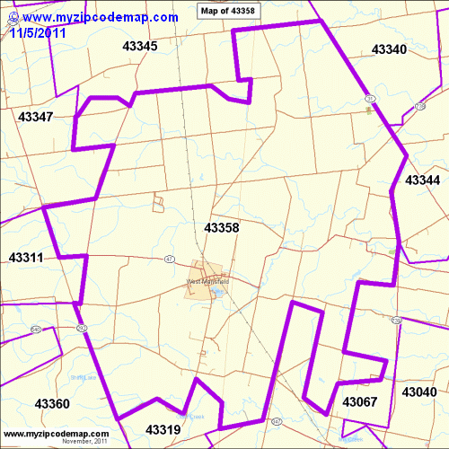 map of 43358