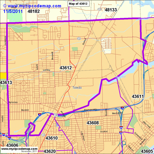map of 43612