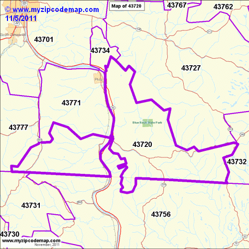 map of 43720