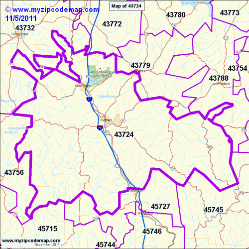 map of 43724