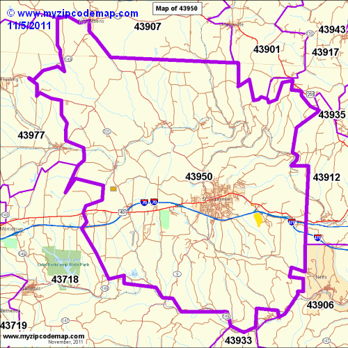 map of 43950