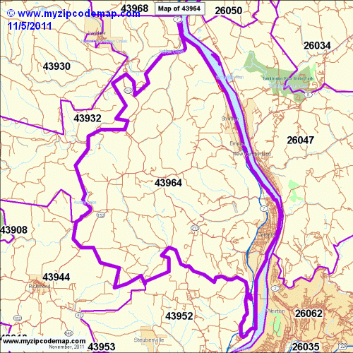 map of 43964