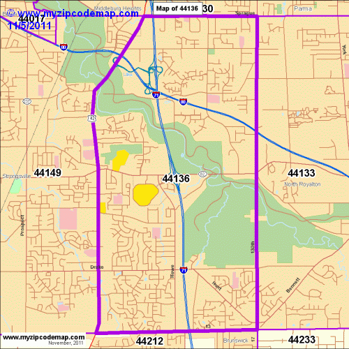 map of 44136