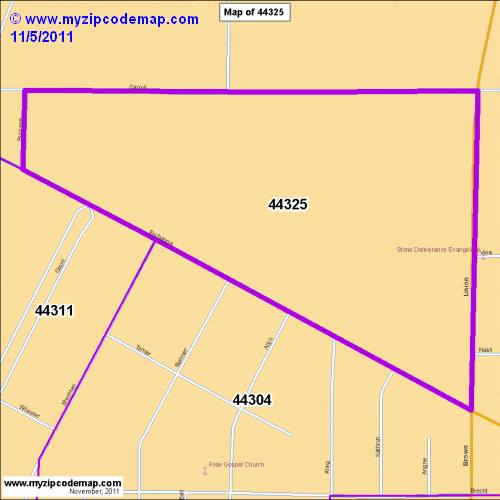 map of 44325