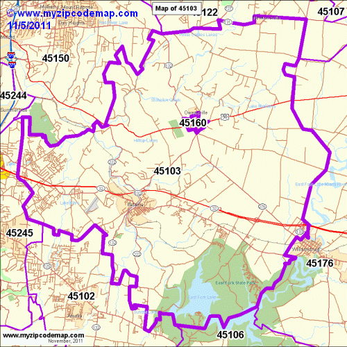 map of 45103