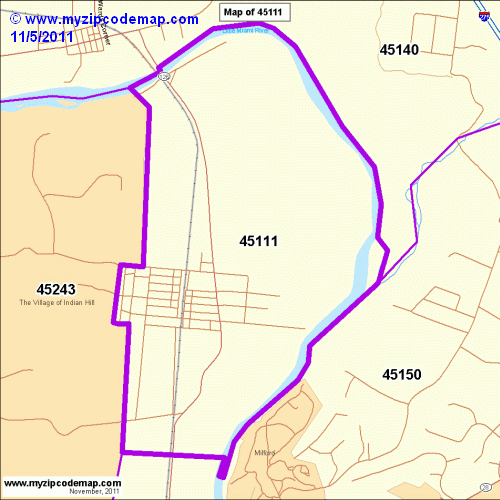 map of 45111