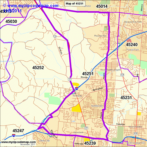 map of 45251