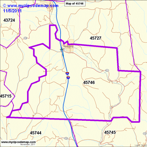 map of 45746