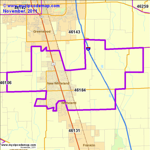 map of 46184