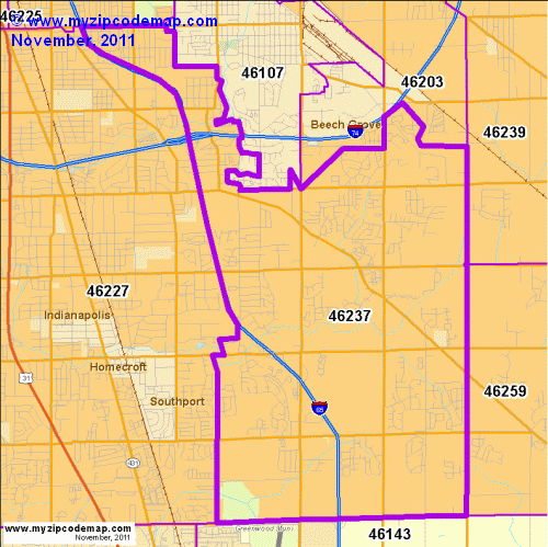 map of 46237