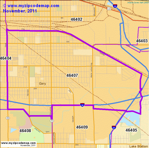 map of 46407