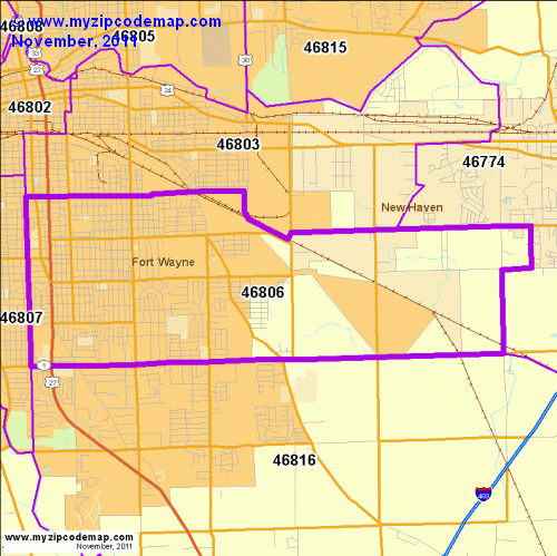 map of 46806