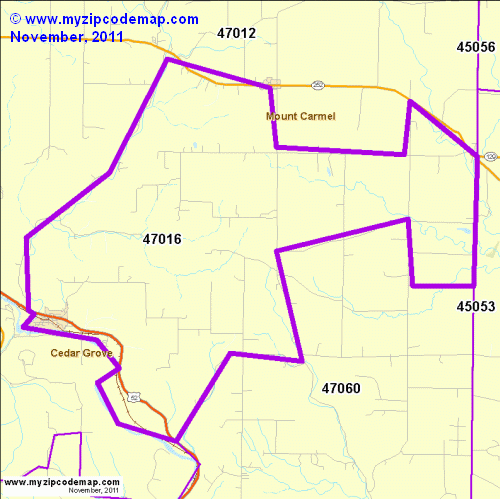 map of 47016
