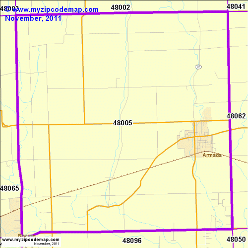 map of 48005
