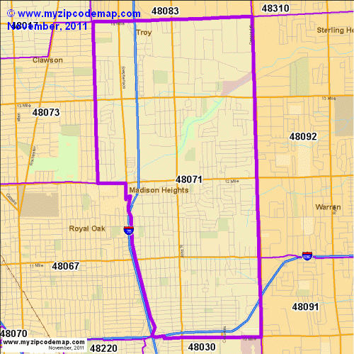 map of 48071