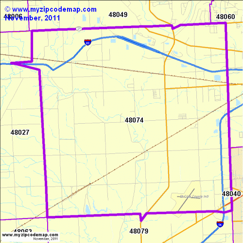 map of 48074