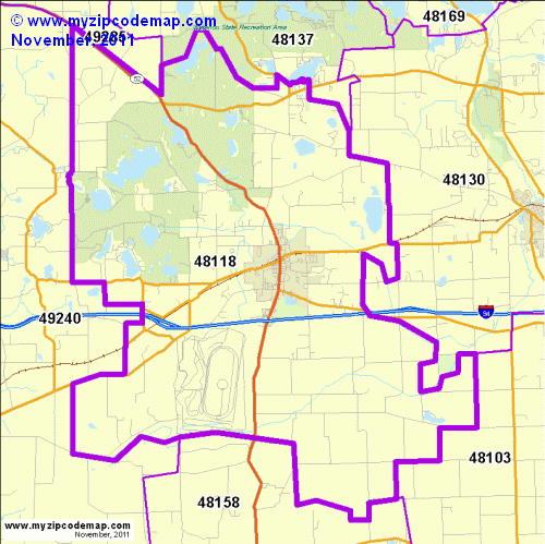 map of 48118